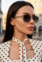 Jeweled Women's Square Black Gold Framed Ultra Light Black Sunglasses with Uv400 Filter - 3