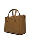 Women's Thick Adjustable Strap Logo Detailed Leather Camel Shoulder Bag Aw0Aw16907-Rbc - 3
