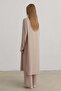 Plus Size Hakim Collar Basic Tunic Beige - 4
