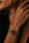 Women's Copper Bracelet Zodiac Signs Embroidered Red Agate Stone Pure Copper Bracelet - 2