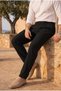 Forner Regular Fit Men's Fabric Trousers with Elastic Waistband Detail - Black - 2
