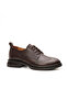 Genuine Leather Lace-Up Women's Oxford Shoes - 4