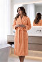 Salmon Women/Men Unisex Shawl Collar Home, Hotel, Spa, Bath Bathrobe One-Piece