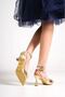 Women's gold heeled shoes with stone detail tr12ms05c - 8