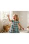 Girl's plaid dress with bow detail