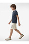 Printed Shorts with Pockets and Elastic Waist in Cotton Texture - 2