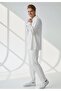 Unisex Corded Fabric Shirt Collar Long Sleeve Pocket Elastic Waist 2-Piece Set - 6