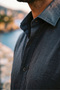 Men's 100% Cotton Premium Modal Fabric Breathable Comfortable Long Sleeve Shirt - Gray - 3