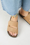 ®   Premium Tolly Genuine Leather Snake Textured Double Belted Velcro Women's Daily Slippers - 6
