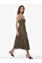 Modal Midi Dress with V-Neck Pockets and Adjustable Straps - 4