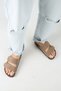 ®   Premium Tolly Genuine Leather Snake Textured Double Belted Velcro Women's Daily Slippers - 7