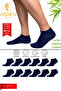 Bamboo Men's Booties Socks Navy Blue 12-Pack, Seamless, Soft Washable