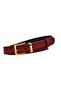 100% Genuine Leather, Gold Set Buckle 3 Cm Red Women's Belt; Dress, Trouser Belt = 3cm-kdn-47 - 2