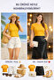 Crew Neck Short Sleeve Ribbed Lycra Bady Blouse T-Shirt - 6