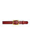 100% Genuine Leather, Gold Buckle Red Women's Jeans, Sports Belt 4 Cm=An-Byn-08 - 3