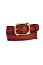 100% Genuine Leather, Gold Buckle Red Women's Jeans, Sports Belt 4 Cm=An-Byn-08 - 7
