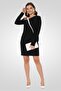 Women Textured Midi Dress, Black