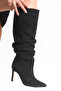 LOİS Women's High-Heeled Crinkled Boots A033-K2008 - 7