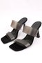 Sofia Women's Heeled Black Transparent Slippers A002-K1252 - 7