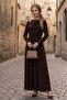 Shawl Tie-Detail Dress 1691 - Brown