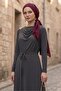 Shawl Tie-Detail Dress 1691 - Anthracite - 6