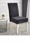 Velvet Lycra Chair Cover Chair Cover 1 Piece (Anthracite-Dark Gray)