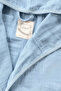 Cotton Hooded Children's Muslin Bathrobe Beach Blue - 5