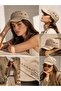 Betty Bands Beige Baker Boy Cap Hat – Navy Blue Newsboy / Castro Style Women's Hat - 6
