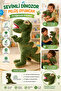 45 cm Plush Dinosaur Toy – Adorable Soft Dinosaur Sleeping and Playmate - 2