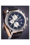 Men's Leather Strap Chronograph Wrist Watch - 2