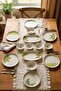 By Bambum Pianta 14 Piece Porcelain Breakfast Set Breakfast Set Breakfast Utensils - Presentation Set