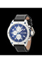 Men's Leather Strap Chronograph Wrist Watch - 4
