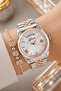 Original Calendars Active Rose Copper White Double Calendar Gift for Lover Wife Mother Women's Wristwatch - 2