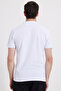 Men's Slim Fit Slim Fit 100% Cotton Plain Pique White Polo Collar T-Shirt - 8