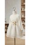 White Lace Baby Girl Dress with Floral Detail - 5