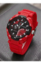 Red Black Color Sports Model 10 ATM Waterproof Unisex Wristwatch - 3