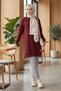 Coat of Arms Slit Detail Tunic 1665 - Burgundy - 4