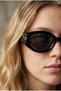 Seli̇n Black Sunglasses Cateye Black Frame Black Glass Colorful 50 Ekartman - 7