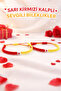 Yellow Red Heart Fan Bracelet Handmade Adjustable Gift for Friend and Lover Macrame Bracelet - 5