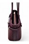 Burgundy Knitted Patterned Belt Detailed Bucket Model Women's Shoulder Bag - 7
