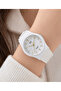 Waterproof White Silicone Strap Young Girl Wristwatch with 2 Year Machine Warranty