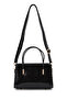 Gold Detail Fixed Strap Women's Crossbody Bag Siena Black Croco - 3