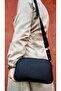 Women's Black 3 Compartment Adjustable Long Strap Shoulder Bag I Tm4003kombin - 4