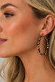 Leopard Pattern Oval Stylish Earrings (6cm)