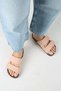 ®   Premium Tolly Genuine Leather Snake Textured Double Belted Velcro Women's Daily Slippers - 7