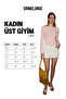Lier women's soft and flexible fabric wide sleeve body-fitting pink blouse - 6
