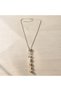 Women's Steel Geometric Colorful Stone Y Necklace Gold Non-Tarnish Seven Elements Symbol Non-Tarnish Women's Necklace - 3