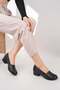 22524 Black Genuine Leather Heeled Women's Shoes - 2