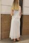Women's White Lace Detailed Strappy Elegant Dress - 5