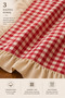 7-Piece Red (Checkered) Pötikare Runner and 6-Piece Ruffled Supla Set - 3